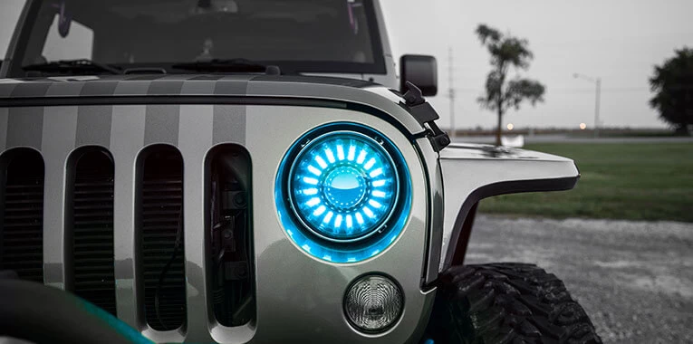 LED Seitenblinker und Standlicht Set, Rauchglas, vorne, Jeep Wrangler JL,  Jeep Gladiator JT XOOL016 - X-Offroad